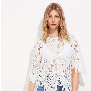 Hollowed Out Lead Lace Top 🟣